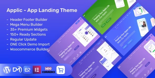 Applic App Landing Free WordPress Theme