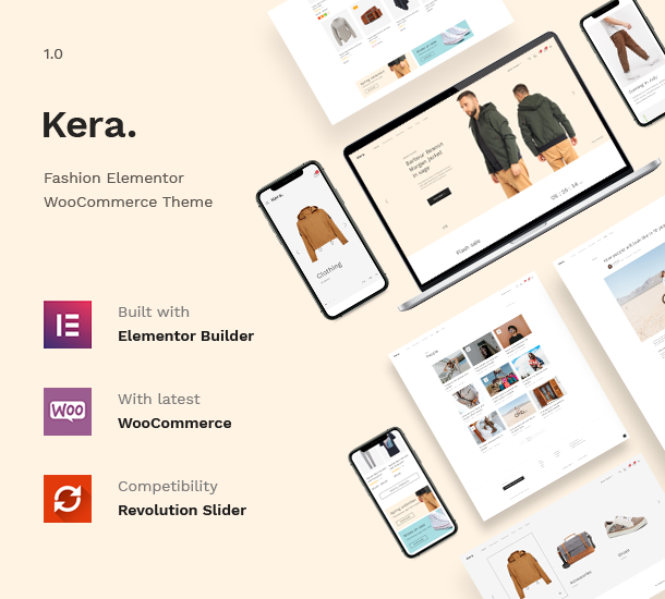 Kera Fashion Elementor Free WooCommerce Theme