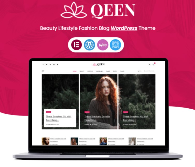 Qeen Fashion Lifestyle Blog Free WordPress Theme